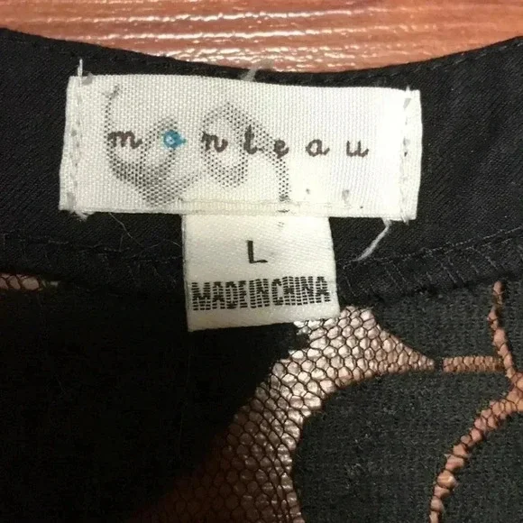 Monteau Black Sheath Dress, Large - Picture 2 of 6